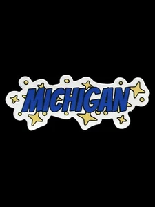 Michigan Wolverines Sticker Decal 1”x3” College Football - Picture 1 of 1