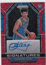 2022-23 Panini Prizm Signatures Choice Red Prizm Auto #OUS Ousmane Dieng RC