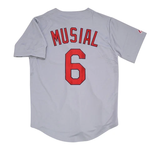 Stan Musial St. Louis Cardinals Grey Road Jersey Men's (S-3XL) Cover