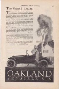 1919 Oakland Sensible Six Roadster Ad for Dealers / Not for public /Great Art - Picture 1 of 1