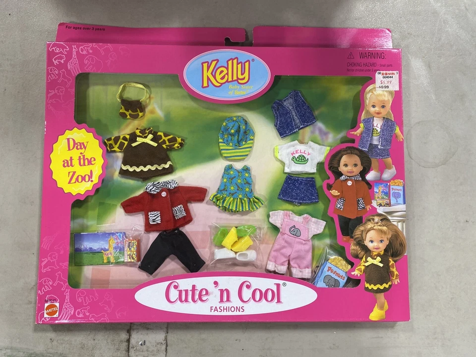 Kelly Cute N Cool Fashions Baby Sister Barbie Mattel Day at Zoo 1998 Collectible