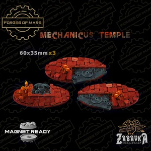 Bases - Mechanicus Temple - Oval 60x35mm (x3) - Imagen 1 de 1