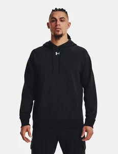 Sudadera con capucha polar Under Armour negra/blanca para hombre UA Rival XL - Imagen 1 de 6
