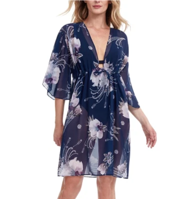 GOTTEX DOLCE VITA DEEP V-NECK COVER UP DRESS (size S) - Image 1 of 4