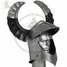 18GA Mittelalterlich Tempelritter Crusader Knight Armor Groß Helm Mit Metal Horn