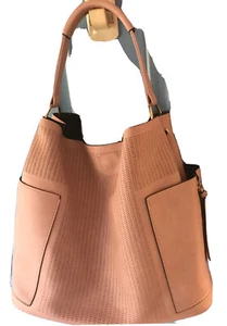 Large Handbag Light Pink Preowned EUC Unbranded 11”x12” - Picture 1 of 6