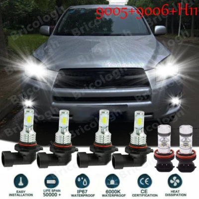 Lâmpadas de neblina altas baixas para faróis de LED Toyota RAV4 2006 2007 2008 2009-2012 - Imagem 1 de 4