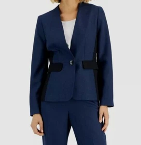 Le Suit Women's Blue Long Sleeve Blazer Jacket Size 16 - Picture 1 of 3
