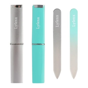 2-Pack Mini Glass Nail File with Case for Natural Nails,2mm Thickness Elegant... - Picture 1 of 6