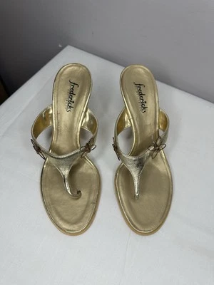 Frederick's Of Hollywood Gatito Tacones Dorado Metálico Abejas Único De Colección Talla 8 Foto 1 de 4