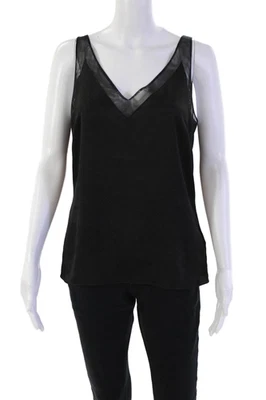 Camiseta sin mangas Ted Baker London para mujer sin mangas con cuello en V negra talla 2 Foto 1 de 4