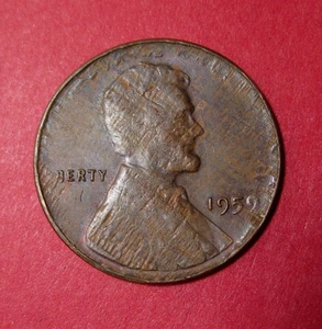 1959 Lincoln Memorial Cent Mint Error - Struck on Split Planchet 1.61g - Picture 1 of 2