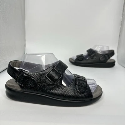 SAS-Relaxed Women 8.5 M Comfort Sandals Adjustable Strap Slingback Black - Image 1 of 4