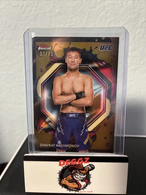 Shavkat Rakhmonov Topps Finest 2024 Gold 01/20 Rare # 230 First Print!🔥🔥📈📈 - Image 1 of 2