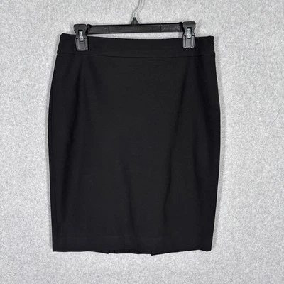 Falda Ann Taylor 8P Negra Rodilleras Lápiz Elastizado Pequeña Carrera Oficina Iglesia Foto 1 de 4