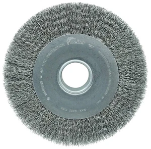 03200 Rueda de alambre prensado de cara ancha de 10", relleno de acero de 0,014", orificio de eje de 2", hecha... - Imagen 1 de 3