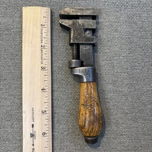 Antiker Holzgriff 6,25" Affe Schraubenschlüssel 101/6 Germany - Bild 1 von 12