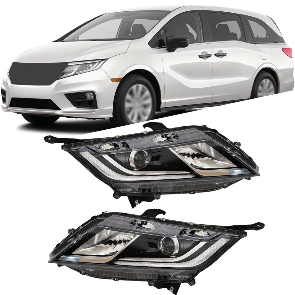 Conjunto de par de faros halógenos para Honda Odyssey 2018-2020 lado izquierdo y derecho Foto 1 de 4