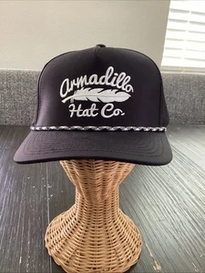 Armadillo Hat Co  Dark Fader Black  5 Panel SnapBack Trucker Hat - Picture 1 of 13