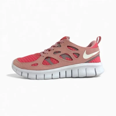 Sz 5Y Nike Free Run 2 (GS) DQ4712-600–Girls' Pink, Athletic & Casual Sneakers - Image 1 of 4