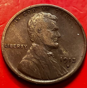 1913-S Lincoln Head Cent Penny XF+ Higher Grade Upgrade Your Coin Book!! - Picture 1 of 9