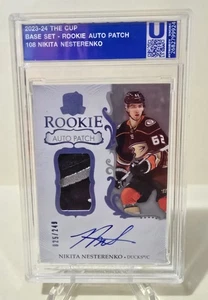 2023 Upper Deck The Cup NIKITA NESTERENKO *ENCASED ROOKIE AUTO PATCH* /249 Ducks - Picture 1 of 2