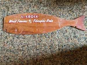 Vintage Partial Section Of Figural St. Croix Fishing Rod Point-of-Sale Display - Picture 1 of 4