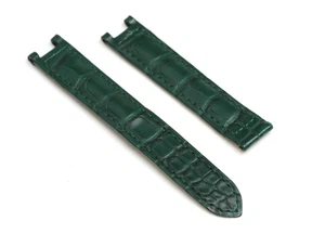 Cartier Pasha halbmattes dunkelgrünes Alligatorlederarmband 15,55/14,15 mm KD66HL15 - Bild 1 von 3