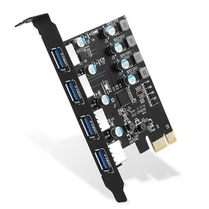 USB Type A Expansion Card 4-Port Adapter Card High-Speed Desktop Computer5574 - Afbeelding 1 van 6