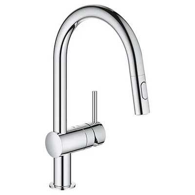 Grohe Minta Chrome Plated Kitchen Pull Out Spray Mono Mixer Tap Swivel Spout New - Image 1 of 4