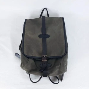 Filson Tin Cloth Backpack Grün Rucksack Lederriemen Made in USA - Bild 1 von 11