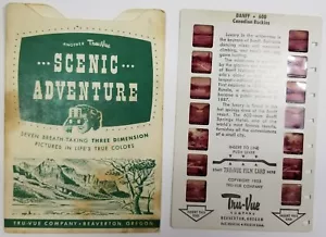 Tru-Vue Slide Card Film 3D Banff Canadian Rockies #600 Scenic Adventure E1I - Picture 1 of 2