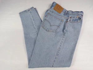 USA Vintage Levis 550 Jeans Damen 12 lang blau High Rise Taper Leg Relaxed D22 - Bild 1 von 11
