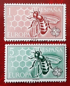 SPAIN 1962 MNH Europa Bees Mi 1340-1 Scott 1125-6 VF 3553-1 - Picture 1 of 3