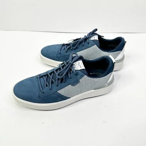 Cole Haan Golf Shoes Men 11 Blue Suede Canvas GrandPro Crew Water Resistant NEW - Picture 1 of 11
