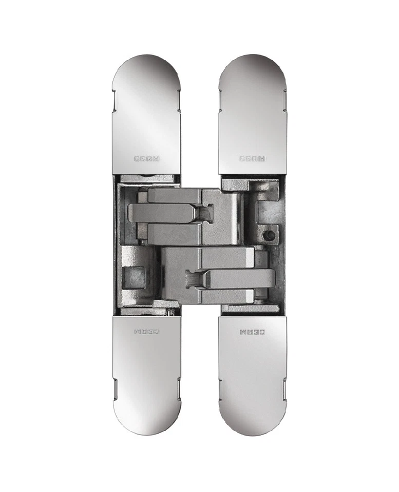 CERNIERA A SCOMPARSA 3D CEAM PER PORTA OTTONE E CROMO SATINATO ART 1130S