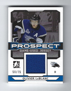 2014-15 ITG Draft Prospects Hockey Jersey #PGU-24 Olivier LeBlanc 50/75