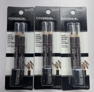 Covergirl Easy Breezy Brow Fill & Define Pencil - 505 Rich Brown - (3 Pack) - Picture 1 of 1
