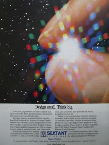 10/1990 PUB SEXTANT AVIONIQUE SPACE DIVISION AVIONICS ESPACE ORIGINAL AD - Foto 1 di 1