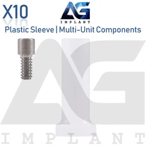 10 Plastic Sleeve Multi Unit 1.6 Dental Int Hexagon & Conical Connection - Picture 1 of 3