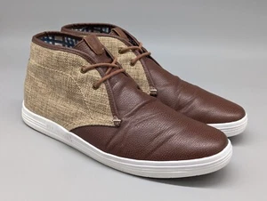 Ben Sherman Mens Brahma Chukka Brown Ankle Boots Shoes Plaid Lined Size 13 - Picture 1 of 10
