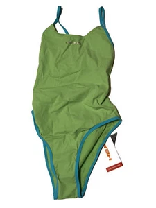 HEAD Womens Swimming Swimsuit LiquidPower Tropic Lady. Green. Size 36. Open Box - Picture 1 of 6