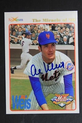 Al Weis New York Mets 1994 Spectrum The Miracle of '69 #20 Autographed Card - Image 1 of 3