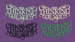 Tarjetas de álbum de recortes THINKING OF YOU # 6 W troquelados - Imagen 1 de 1