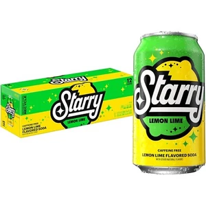 Starry Lemon Lime Soda Pop, 12 Fl Oz Cans (Pack of 12) - Picture 1 of 6