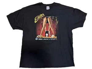 Camiseta XXL De Colección Años 90 ELVIRA AMANTE PELÍCULA DE TERROR OSCURO CALAVERA SIN CABEZA REINA B '97 - Imagen 1 de 5