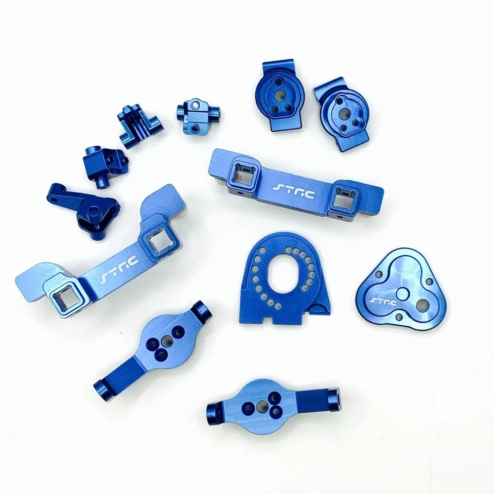 STRC Ultimate Aluminum Option Parts Package Traxxas TRX-4 Defender/Sport (Blue) - Image 1 of 1