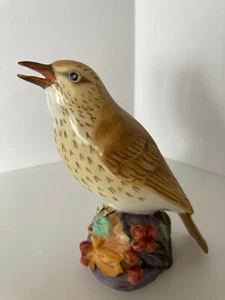 Royal Worcester Drossel Vogel 4,5" Figur Bone China #3234 Made in England - Bild 1 von 12