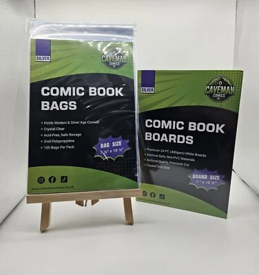 Caveman Comics: Silver Age Taschen & Tafeln Konvolut Angebot - 100 Tüten & 100 Tafeln - Bild 1 von 4