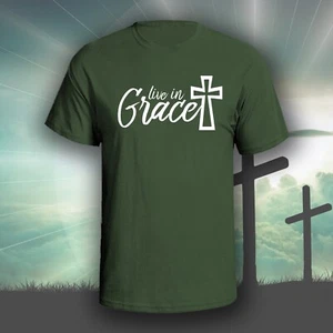 Live In Grace graphic tee shirt | Christian Bible God - Picture 1 of 7
